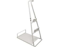 Opbergstandaard Stofzuiger - Houder Accessoires - Stofzuiger Organiseren - Vrijstaand Boren Niet Nodig - 58 x 365 cm - Wit