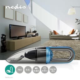 Nedis Handstofzuiger - 75 W - Oplaadbaar - Drogen / Nat - Li-Ion - Blauw / Grijs — thumbnail 5