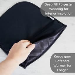 Cafetiere Warmer voor Koffiepot in Zwart - Gezellige Cover Jas 8 Kopjes - Perfecte Warmteretentie - Franse Pers Isolator - Meerdere Maten — thumbnail 3