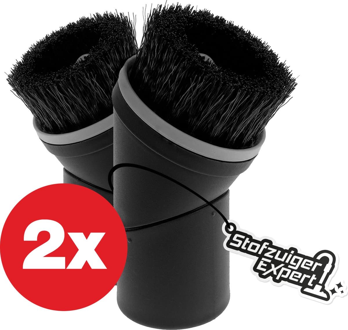 2x Plumeau Geschikt voor Miele - Stofzuigerborstel Geschikt voor Alle Miele stofzuigers - Hulpstuk Plumeau 35mm - 1 op 1 pasvorm - 360 graden draaibaar voor extra gemak — afbeelding 1