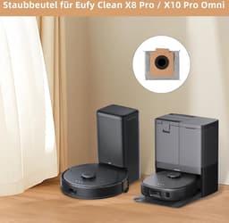 10 stofzakken voor Eufy Clean X8 Pro / X10 Pro Omni robotstofzuiger, geschikt voor zelfreinigend station, vervangende zak, accessoires, stofzuigerzakken, reserveonderdelen — thumbnail 3