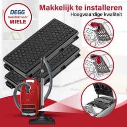 DEGG® – HEPA Koolstoffilter Geschikt voor Miele – Vervangt SF-HA 50 / Active AirClean 50 – Voor Complete C3, C2, S8, S6, S5, S4 – 3 STUK(S) — thumbnail 3
