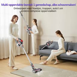Elekiatech Steelstofzuiger - Steelstofzuiger Draadloos - 37000 Pa - 2200 mAh Accu - 50 Minuten - 1,3 L Stofbak - voor Tapijten en Harde Vloere — thumbnail 5