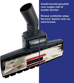 Combinatie zuigmond universeel Ø 35 mm buisaansluiting | Model Delta 27 cm breed met rubberen loopwiel | Geschikt voor o.a. Bosch, Siemens, Miele, Philips*, Rowenta, Samsung en andere merken | Premium kwaliteit | Multaparts® huismerk — thumbnail 4