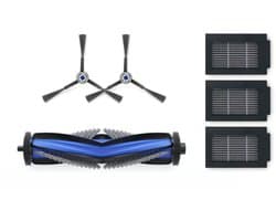 ECOVACS - DEEBOT T50 Max familie - Standard Service Kit - 1x Hoofdborstel (rubber) 2x Zijborstels (wit) 3x Antibacteriële Filters