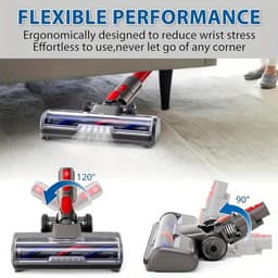 Vloerborstelkop voor Dyson V7, V8, V10, V11 & V15 – Met LED-verlichting – Geschikt voor Tegels & Houten Vloeren – Geen Batterij Nodig – Efficiënt & Duurzaam Vervangend Opzetstuk — thumbnail 2