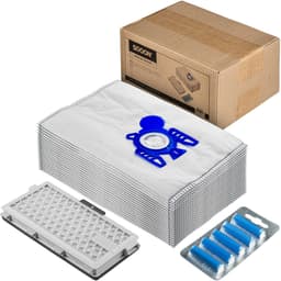 SQOON® 20x Stofzuigerzakken + 1x HEPA Filter + 5 Geursticks – Geschikt voor Miele Complete C1, C2, C3, Compact C1/C2 en S4 – Vervangt SF-HA50, 9917730 — thumbnail 1