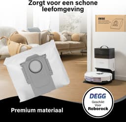 DEGG® Stofzuigerzakken - Geschikt voor Xiaomi roborock - Robot stofzuigerzakken - Geschikt voor Q7 en Q5 series - Q7+, Q5+, Q7max, Q7max+, S7max ultra, S7pro ultra, S7 maxv ultra, S8+, S8pro ultra - 6 STUK(S) — thumbnail 3