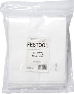 Stofzuigerzakken geschikt voor Festool Midi / Mini (modeljaar t/m 2018) (synthetisch, 5 stuks) — thumbnail 1