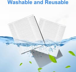 5 stuks HEPA Filter - Geschikt voor Eufy G50 Hybrid (SES) - L60 Hybrid (SES) - L60 - L60 SES - L50 - L50 SES - 6*7.5*0.9cm - met reinigingsborstel - Onderdelen - voor robotstofzuiger - Wit — thumbnail 4