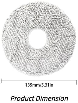 Dweildoeken - Dweil Mop - 5 Stuks - Geschikt voor Dreame L10 Ultra/ L10S PRO/ L10S Ultra Heat/ L10 Prime / L20 L30 L40 L50 X30 X40 X50 Ultra - Wasbaar en Herbruikbaar - Vervangende — thumbnail 2