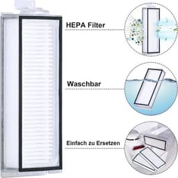 Filter Hepa geschikt voor Xiaomi Roborock Q7/Q7+/Q7 MAX/Q7 MAX +/Q8 Max/ Q8 Max+/ Q5 Pro/ Q5 Pro+/T8 Robot Stofzuiger Vervanging Reserve Accessoires - 4 stuks — thumbnail 3
