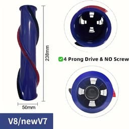 Vervangende Opzetborstel Geschikt voor Dyson V8 – Carbonvezel Rollerborstel – Compatibel met Dyson V8 en Nieuwe V7 Draadloze Stofzuigers – Accessoire voor Optimale Schoonmaak — thumbnail 1