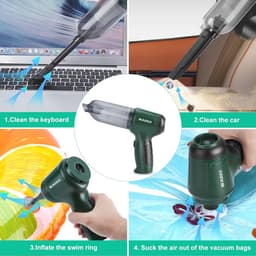 Draadloze 3-in-1 Handstofzuiger met Oplaadbare Batterij en Sterke Zuigkracht — thumbnail 5