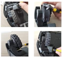 Reservebanden en voorwiel - banden - compatibel met Roomba 500, 600, 700, 800, 900, e, i, s - Vervanging voor zijwiel van uw robot - reserveonderdeel voor iRobot Roomba — thumbnail 5
