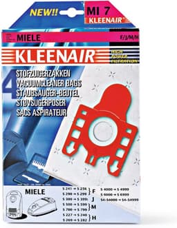 Kleenair Stofzuigerzakken - HPF MI7 Miele F/J/M/H - 4 stuks + 1 Filter — thumbnail 1