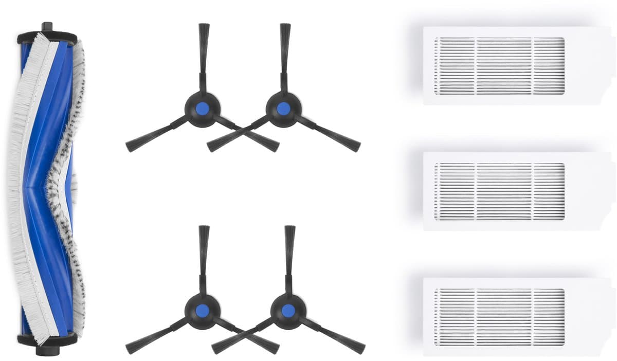 ECOVACS - DEEBOT N20 familie - Service Kit - Antibacterieel - 1x Anti-Verwarring Hoofdborstel 4x Zijborstels 3x Antibacteriële Filters — afbeelding 1