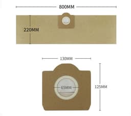 Vervangende stofzuigerzak voor Karcher, MV3 WD3 WD3200 WD3300 A2204 A2656 Stofzuigeronderdelen Papieren stofzak Accessoires (5 stuks) — thumbnail 2