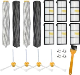 PolkaHome® 15-delige Vervangingsset voor iRobot Roomba 800- en 900-serie – Compatibel met 805, 850, 860, 861, 864, 866, 870, 880, 885, 890, 891, 960, 961, 980, 985 – 4 Rolborstels, 6 HEPA-filters, 4 Zijborstels, 1 Reinigingsborstel – Accessoires & On — thumbnail 1