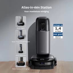 eufy S1 Pro Complete Robotstofzuiger + Vervangingssets All-in-One Station met dweilfunctie - Robot Vacuum -- 8.000 Pa Zuigkracht, Slimme Obstakelvermijding, Multi-Level Mapping, Automatische dweilterugtrekking — thumbnail 4