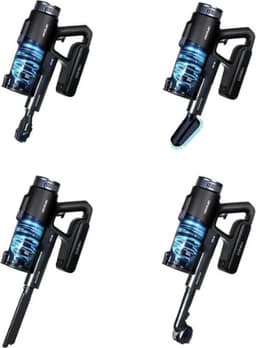Luxe 3 in 1 Steelstofzuiger – Stofzuiger zonder Zak – Op Accu – Draadloos – Wireless Vacuum Cleaner – Kruimeldief – 7 Mondstukken – 215W – Blauw — thumbnail 3