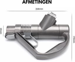 ZENC® Handgreep Geschikt voor Dyson DC19, DC23, DC26, DC29, DC32, DC36 & DC37 Stofzuiger - Pistoolgreep - Stofzuigeraccessoires - Grijs — thumbnail 4