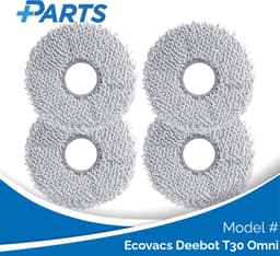 Ecovacs Deebot T30 Omni Dweilpads (4 Stuks, Plus.Parts® alternatief voor 201-2425-10B0) — thumbnail 1