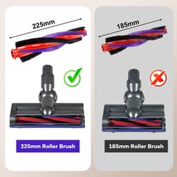 Dailygoody - 225mm Roller Borstel - Hoogwaardige Borstel - 225mm - Anti-winding Roller - Geschikt voor Harde Vloeren en Tapijt - Voor V6 SV03 SV07 — thumbnail 2