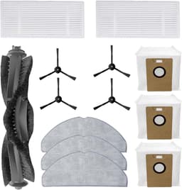 13 stuks - 1 hoofdborstels, 2 filters, 3 dweildoeken, 4 zijborstels en 3 stofzakken - Voor Tapo RV30 Max Plus / RV30 Max / RV20 Max Plus / RV20 Max robotstofzuigers — thumbnail 1