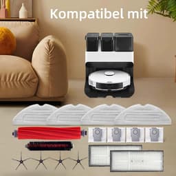 De accessoirekit Geschikt voor Roborock S7 Pro Ultra/Roborock S7 MaxV Ultra bevat: 1 rolborstel, 1 zelfreinigende borstel, 2 HEPA-filters, 4 zijborstels, 4 dweilpads en 4 stofzakken. — thumbnail 3