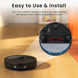 Vier schoonmaakdoekjes geschikt voor de Roborock Q10 S5, accessoires voor de robotstofzuiger, schoonmaakpads, vervangende dweilpads, wasbare dweilpads. — thumbnail 2