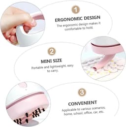 Draagbare Mini Stofzuiger - Tafelreiniger Kruimeldief - Bureau Schoonmaken - USB Oplaadbaar - 9.9 x 8.6 cm - Roze — thumbnail 3