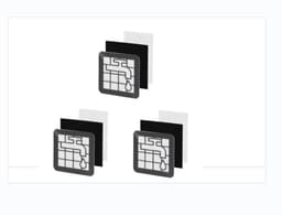 3 sets filters - Voor Philips 2000 Series XB2022 XB2023 XB2042 XB2062 XB2122 XB2123 XB2125 XB2142 - Vervangende stofzuigerfilterset voor wasbare - herbruikbare filters met eenvoudige installatie — thumbnail 1