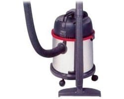 Stofzuiger INOX - Cilinderstofzuiger - Huishoudelijk schoonmaken - Dubbele turbine - 20 liter tank - Zwart/Rood