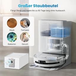 18-delige accessoireset geschikt voor Ecovacs Deebot T80 Omni robotstofzuiger - rubberen hoofdborstel, 4 filters, 2 dweilen, 4 zijborstels, 6 stofzakken, reinigingsborstel — thumbnail 2