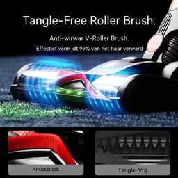 Steelstofzuiger Draadloos-Accu Stofzuiger-50 kPa Zuigkracht-60 Min Gebruiksduur-LED Display-HEPA Filter-Anti-Klit Borstel-Voor Tapijt Dierenharen Auto-1,5 L-Goud — thumbnail 3