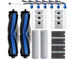 GELLDG Stofzuigeraccessoiresets - 21 Stuks - Geschikt voor ECOVACS DEEBOT T80 OMNI - Complete vervangset met 2 hoofdborstels, 4 filters, 6 zijborstels, 2 borstelrollen, 6 stofzakken en 1 reinigingsborstel