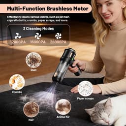 Handstofzuiger Draadloos 28000Pa – 4-in-1 Autostofzuiger – HEPA Filter – 6000 mAh — thumbnail 3