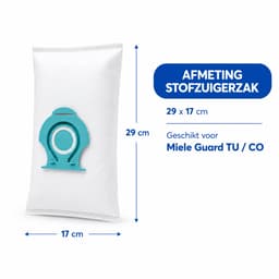 Kleanburg Vervangende stofzuigerzak – compatibel met Miele HyClean Pure TU & CO / Guard S1, L1, M1 – niet origineel (4 zakken + filter) — thumbnail 5