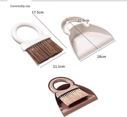Mini Bezem Stoffer - Reinigingsset Klein - Desktop Schoonmaken - Ruimtebesparend Ontwerp - Compact Formaat - Kleur D — thumbnail 5