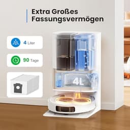 8 Stofzakken voor Dreame D10 Plus Gen 2 / L10s Plus robotstofzuiger, 4 liter grote capaciteit, accessoires — thumbnail 4