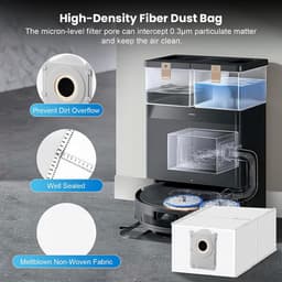 24-delige vervangingsset voor Ecovacs Deebot T50 Pro Omni / T50 Pro Omni Gen2 robotstofzuiger, inclusief 1 hoofdborstel, 6 stofzakken, 4 filters, 6 zijborstels, 6 dweilpads en 1 reinigingsaccessoire — thumbnail 3