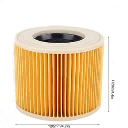 2x Patroonfilter geschikt voor Kärcher WD1, WD2, WD3 en A series Luchtafvoer Filter Cartridge Water stofzuiger - Cartridgefilter - Filter - Stofzuiger Filter - Voor mensen met allergie voor fijnstof / geuren — thumbnail 4