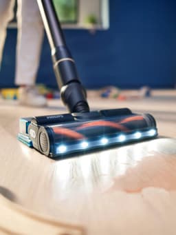 Philips Steelstofzuiger met Dweilfunctie XC7057/01 - Zuigmond met LED verlichting - Draadloos - Zonder Zak - Handstofzuigerfunctie - Alle Vloertypen - Lichtgewicht — thumbnail 2