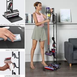 Stofzuigerhouder Compatibel Met Dyson V15 V12 V11 V10 V8 V7 V6 - Vloeropbergrek Met Wielen - Stofzuigerstandaard - Metalen Opbergbeugel/Houder — thumbnail 5