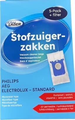 Aqua Laser Stofzuigerzakken - 30 stuks - 6 filters - voor Philips, AEG, Electrolux — thumbnail 1