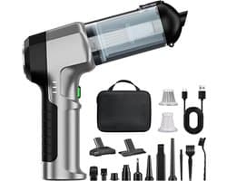 MRKK® Kruimeldief Draadloos - Auto Stofzuiger - Handstofzuiger - Grijs en Zwart