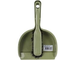 Stoffer en blik - Handveger set - Snelle schoonmaak - Compact kliksysteem - 30 cm diep - Groen