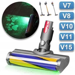 Led-Zuigmond Met Zachte Roller Compatibel Met Dyson V7 V8 V10 V11 En V15 Stofzuigers - Verlicht Verborgen Stof En Vuil En Is Ideaal Voor Gladde Harde Vloeren — thumbnail 1