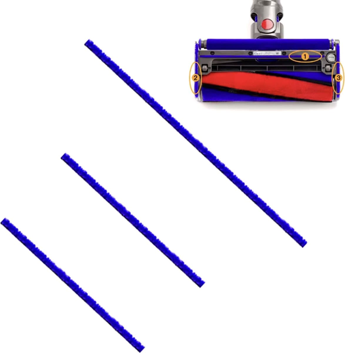CHPN - Viltjes - Viltjes geschikt voor Dyson stofzuiger - Viltstrips - 3-delig - Geschikt voor V7, V8, V10 en V11 mondstukken - Stofzuiger viltstrips — afbeelding 1